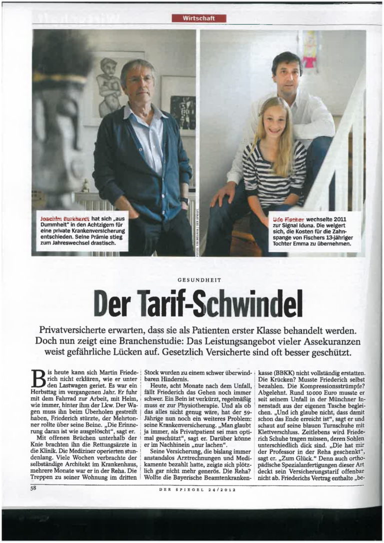Probleme mit der Privaten Krankenversicherung.