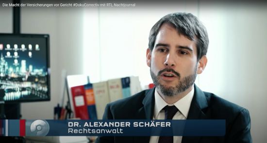 RTL berichtet über Versicherer und ihren Einfluss auf die Rechtsprechung.
