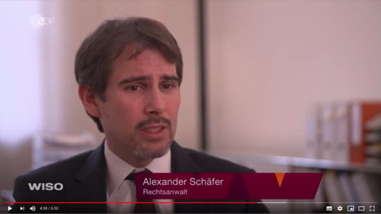 ZDF WISO berichtet über Probleme beim Antrag auf Leistungen aus der Berufsunfähigkeitsversicherung